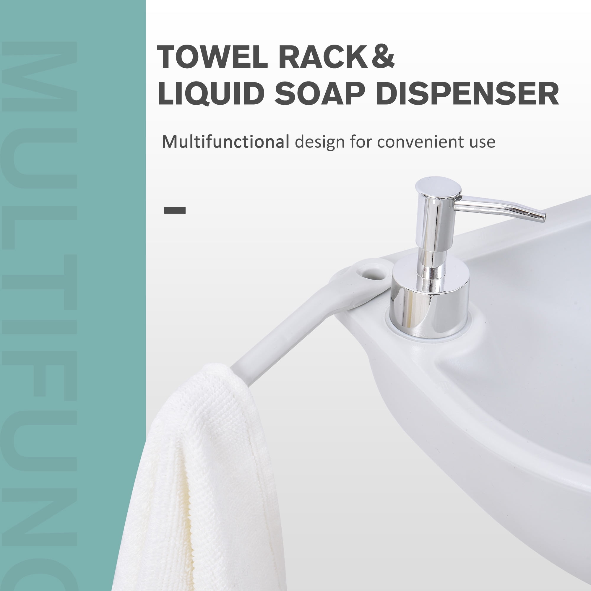 Portable 4.5 Gallon Outdoor Sink, Light Gray HDPE Camping Hand Wash Station with Handle & Wheels, Tool-Free Assembly for BBQ Picnic Worksite