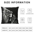 thumbnail image 5 of Orinice Lion Bird Black and White Decorative Throw Pillow Cover for Home Couch Living Room Bed Sofa 18x18in, 5 of 5