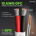 thumbnail image 3 of GEARit 12 Gauge Marine Wire, 12/2 AWG (20ft) Marine Grade Tinned Copper Oxygen Free, Duplex 2-Conductor Insulated Red & Black Electrical Cable for Boat, Automotive, RV, Camper, Trailer, 3 of 8