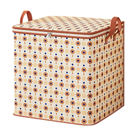 kchsji Large Capacity Clothing Storage Bag, Thickened Non Woven Quilt Organizer with Zipper and Handles, Foldable Bedroom Closet Storage Bag, Travel Packing Bag for Moving, Bedding and Clothing