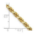thumbnail image 2 of 14k Yellow Gold Solid 4.0mm Sparkle Cut Quadruple Rope Chain Bracelet 8 Inch Lobster Claw - Identification Bracelet for, 2 of 2