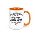 thumbnail image 1 of She Believed She Could, She Could Mug, Funny Mugs, Gift For Her, Sarcastic Mug, Tired, Mom Mug, Mother's Day Gift, She Could, Inspire Mug, ORANGE, 1 of 1