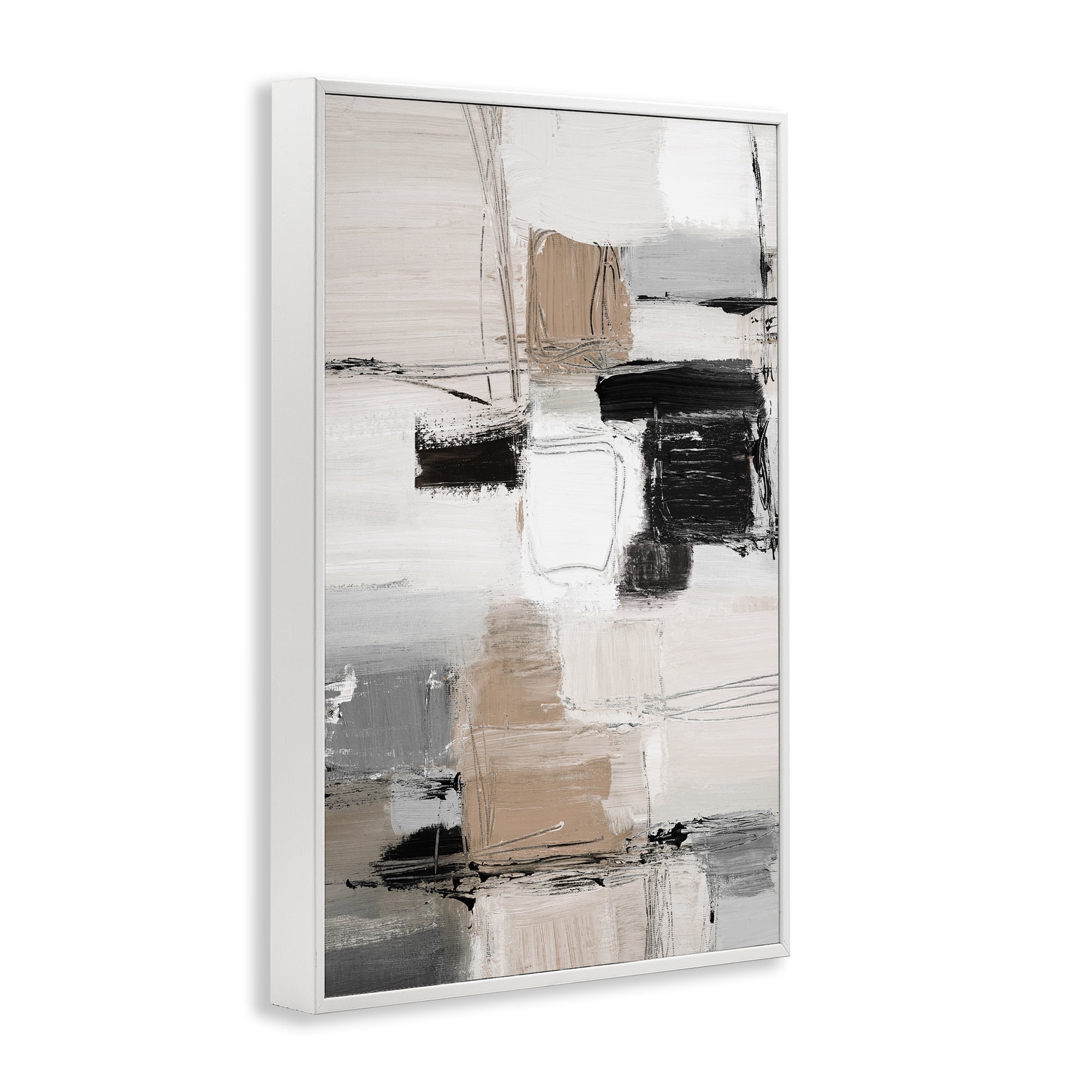 Stupell Industries Contemporary Neutral Variety White Framed Giclee Art, design by Lanie Loreth