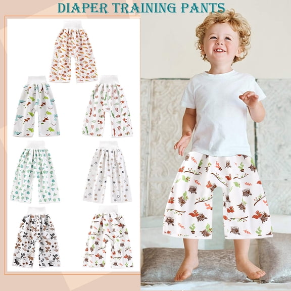 RTKFRFLM Baby High-Waisted Diaper Cover Waterproof 3-in-1 Reusable Training Pants C 4-8 Years