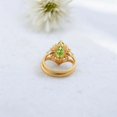 thumbnail image 7 of JEWELRYTREASURE 12x6 mm / 1.5 Ct Peridot Wedding Ring Set Opal Diamond Cluster Bridesmaid Jewelry for Women August Birthstone Art Deco Gift for Her, 7 of 7