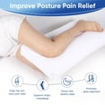 thumbnail image 3 of Almohada de rodilla MINUPWELL para personas que duermen de lado y boca arriba, 3 of 6