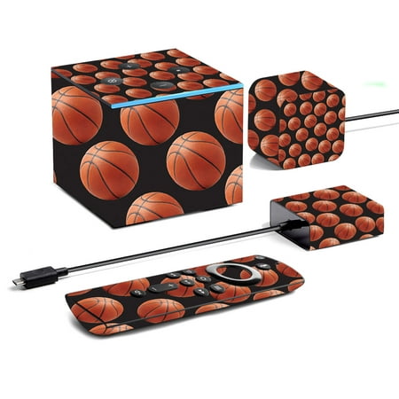 Skin For Amazon Fire TV Cube (2019) - Basketball | MightySkins Protective, Durable, and Unique Vinyl Decal wrap cover | Easy To Apply, Remove, and Change