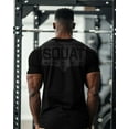 thumbnail image 3 of Gymish Squat Squad Gym Shirt for Men – Funny Workout T-Shirt with Rubber Back Design, Men's Gym Clothes, Fitness & Lifting Tee, 3 of 7