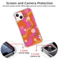 thumbnail image 3 of Pink Retro 70s Flowers Case Compatible with iPhone 13,Unique Art Design TPU Bumper Cover Case, 3 of 5