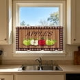 thumbnail image 5 of Apples Kitchen Curtain Set with Valance - 3 Piece Short Tier Panels & Swag, Washable Polyester Farmhouse Window Treatments for Sink, Light Filtering Decorative Drapes, 5 of 7