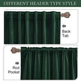 thumbnail image 3 of Living Room Curtains, Vintage Velvet Drapes Soft Durable Texture Room Darkening Window Treatment Decorative Backdrop Thermal Curtains for Bedrooom, Hunter Green, W52 x L108 inch, 2 Panel, 3 of 7