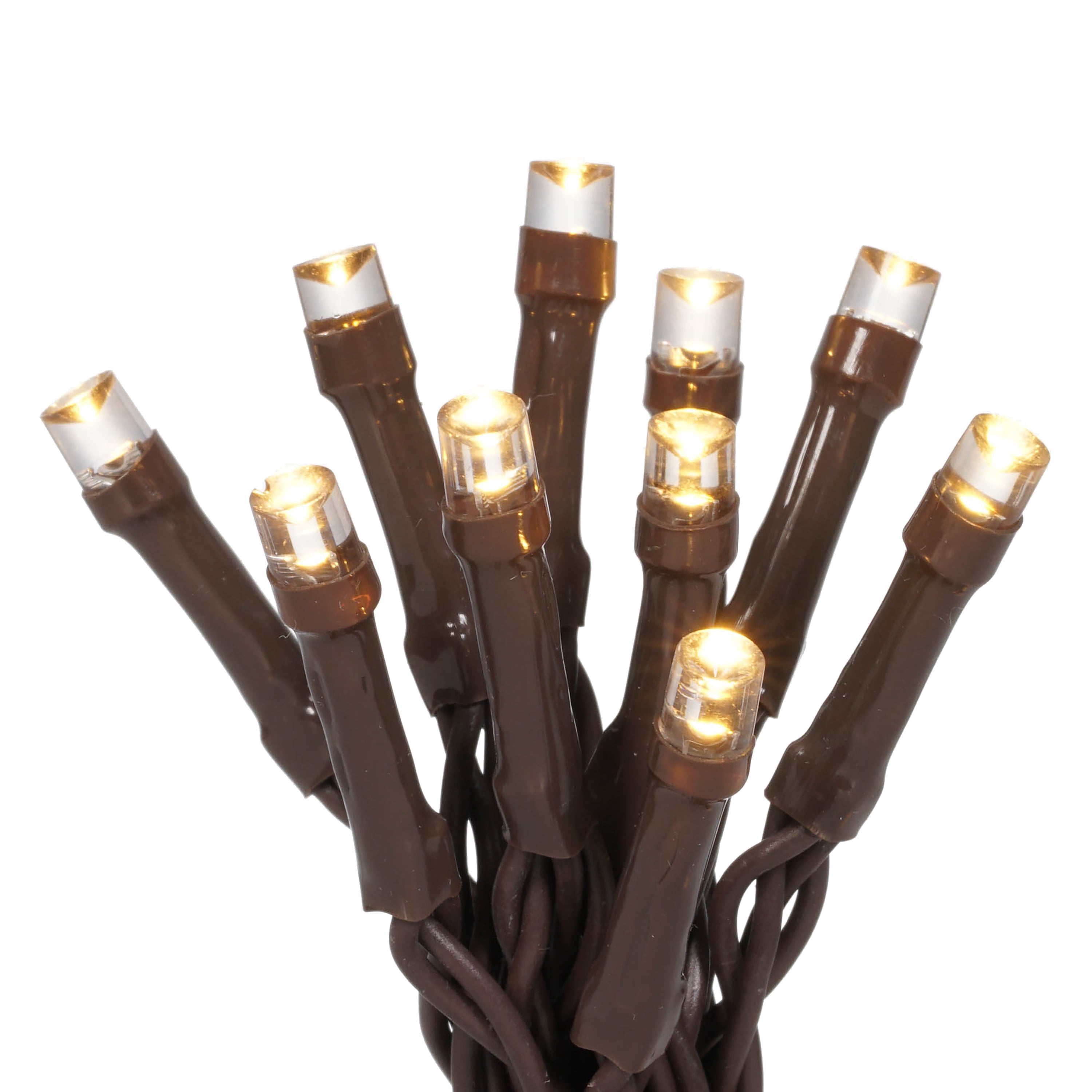(2 pack) Mainstays 50-Count Warm White LED Solar-Powered Mini Outdoor String Lights