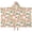 Mushroom and Character, variant on Mushroom and Fern White Pattern Teens Hooded Bath Towel Wrap for Ages 3 To 12,Quick Dry Lightweight Soft Microfiber Bath Beach Pool,50"x30"