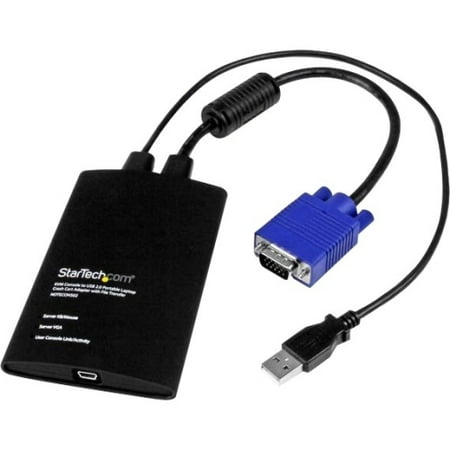 StarTech KVM Console to Laptop USB 2.0 Portable Crash Cart Adapter with File Transfer & Video Capture - 1 Computer(s) - 1 Local User(s) - WUXGA - 1920 x 1200 Maximum Video Resolution - 1 x USB x VGA (Best Way To Transfer Files From Computer To Computer)