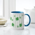 thumbnail image 6 of CafePress - St Patrick's Shamrock Pattern Ceramic Coffee Mug - 11 oz Ceramic Mug - Novelty Coffee Tea Cup, 6 of 6