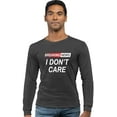 thumbnail image 2 of Go All Out Breaking News I Don't Care Funny Sarcastic Humor Long Sleeve T-Shirt Mens, 2 of 4