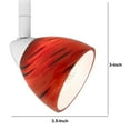 thumbnail image 5 of 50 Watt Glass Ceiling Track Light with Swirl Design, Red - Saltoro Sherpi, 5 of 5