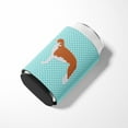 thumbnail image 3 of Caroline's Treasures BB3699CC Borzoi Russian Greyhound  Checkerboard Blue Can or Bottle Hugger, Can Hugger, multicolor, 3 of 5