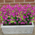thumbnail image 5 of ZOELNIC 8 Bundles Artificial Flowers Outdoor, Plastic Faux Flowers Plants UV Resistant Greenery Plants Artificial Fake Plants Indoor Outside Home Garden Spring Summer Decor(Fuchsia）, 5 of 6