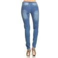 thumbnail image 3 of JVINI Womens Junior Stretch Ripped Distressed Skinny Denim Jeans, 3 of 5