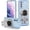 Blue, variant on for Samsung Galaxy S21 5G Case Cute 6D Astronaut Case with Stand Function Luxury Plating Case Cover Slim Fit Soft TPU Shockproof Bumper Protective Electroplated Case for Girls Boys,White