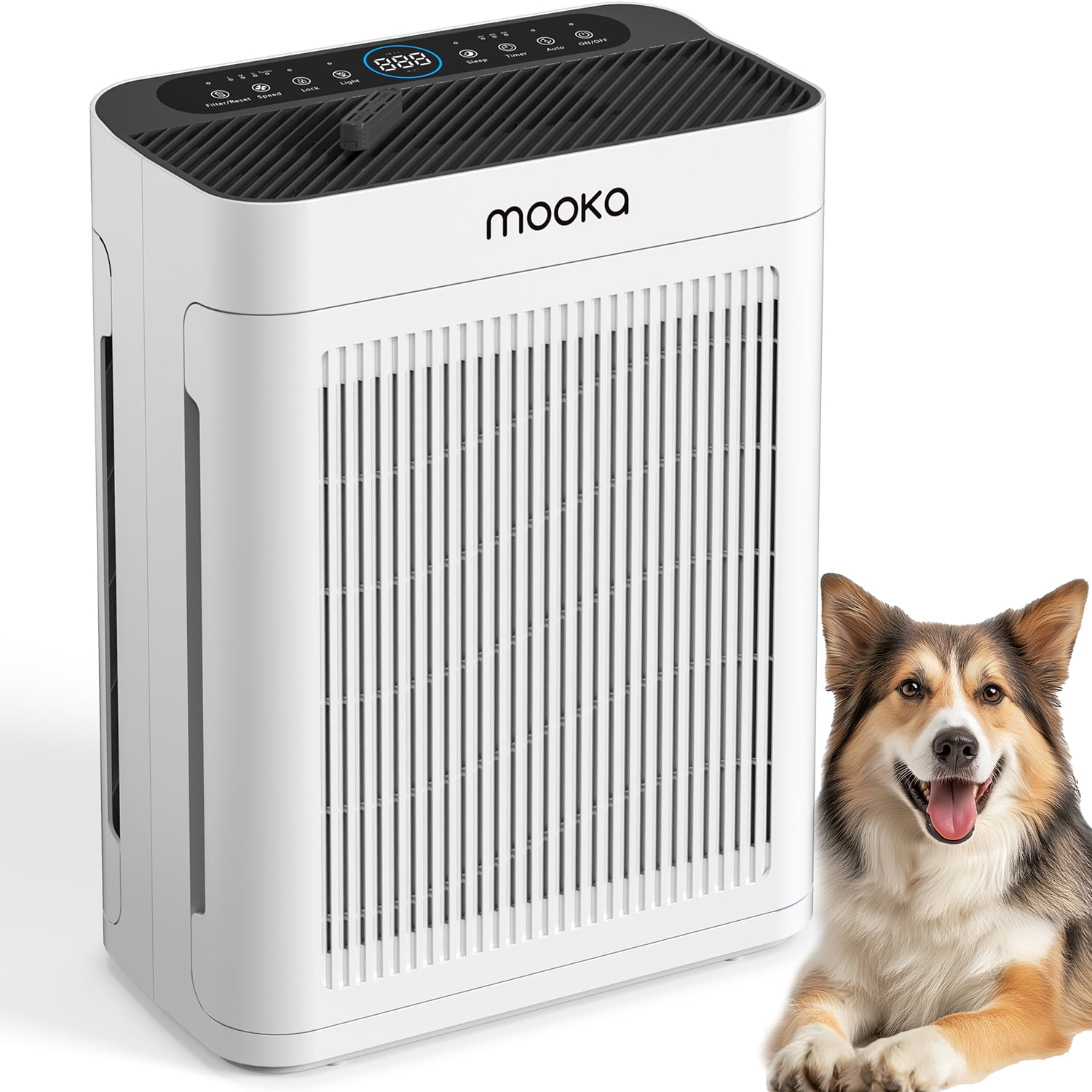 Air Purifiers for Home Large Room Up to 2500 Ft² With Double Air Intake,Washable Pre-Filters, Air Purifier for Bedroom ,HEPA Air Cleaner for Dust, Pets,White