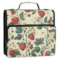 thumbnail image 5 of FORMRS Zipper Binder with Shoulder Strap 1.5-inch Ring 500 Sheet Capacity File Bag, Small Strawberry Pattern, 5 of 5