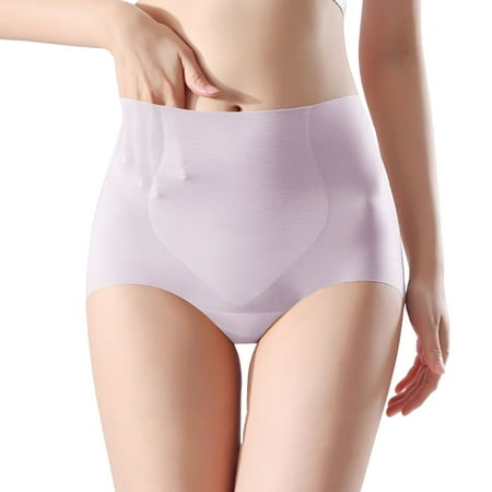 BKQCNKM Womens Underwear Cotton Underwear for Women Panties for Women Seamless Underwear for Women Silk Protein Bottom Crotch Hip Yoga Thin Underwear Tummy Control Underwear for Women Purple L