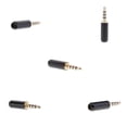 thumbnail image 1 of 5x 1/8 "4 Polos de Soldadura de Auriculares Adaptador de sonido de Enchufe de Auriculares Negro CUTICAT enchufe macho de auriculares, 1 of 6