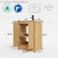 thumbnail image 3 of 24" Wood Bathroom Vanity Set with Sink Top, Faucet and Drain, Without Mirror, 3 of 10