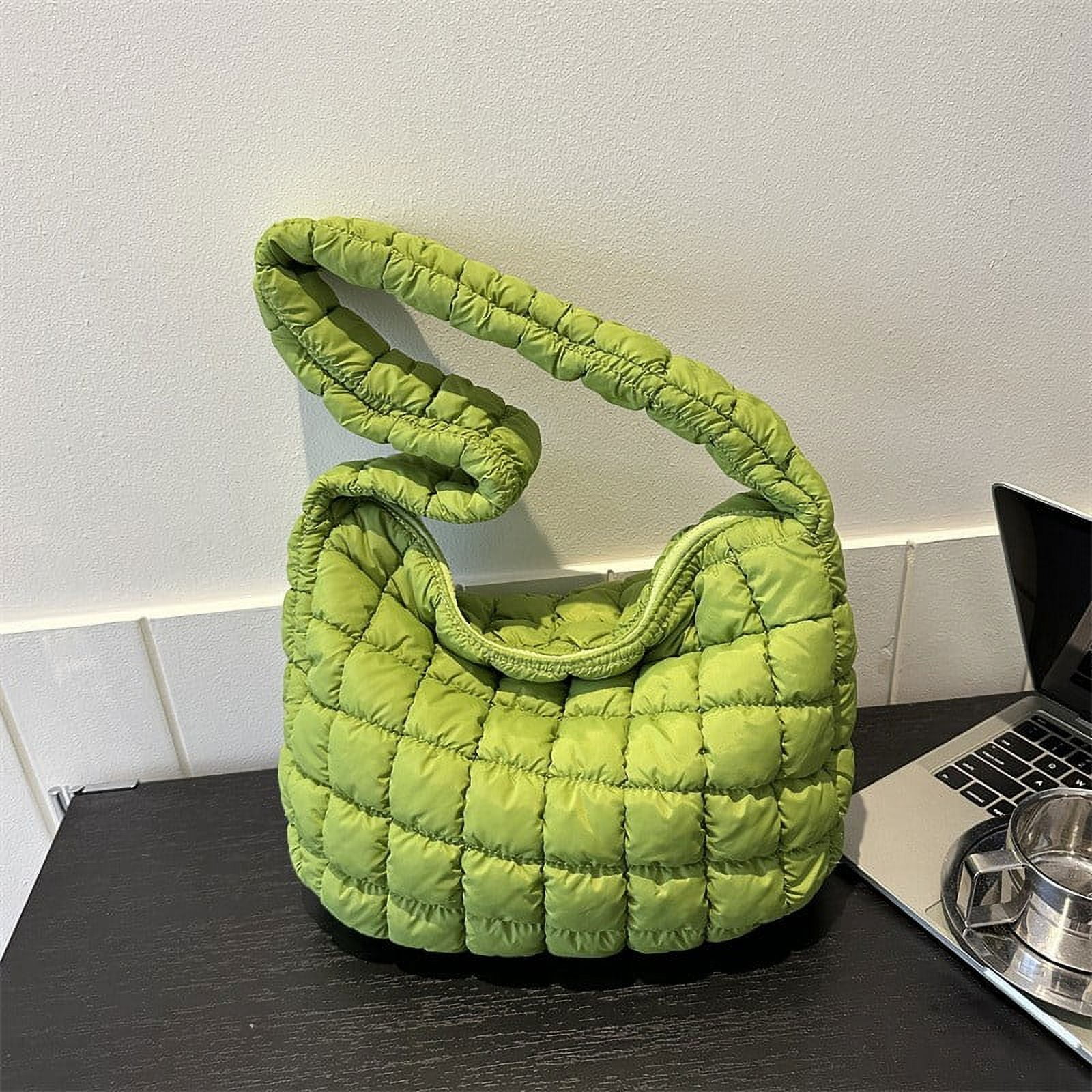 XMMSWDLA Tote Bag for Women, Soft Puffer Tote Bag Lightweight Designer Pleated Bags Handbag Puff Bags Tote Bag for Women Small Gym Bag for Women