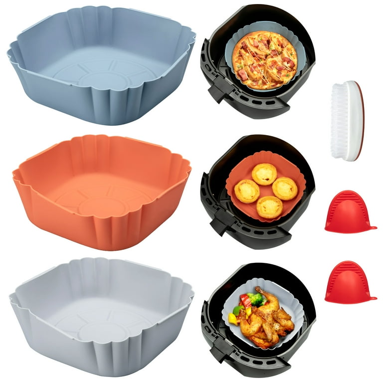 5PCS Silicone Air Fryer Liner for Ninja Dual Air Fryer Accessories