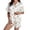 White-8, variant on JAJAHO Halloween Women Pajama Sets Short Sleeve 2 Piece Pj Set Matching Button Shirt With Shorts