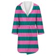 thumbnail image 4 of Women's Fleece Plush Robe Long Warm Plush Bathrobe Loungewear Jacket Printed Comfort Robe, 4 of 5