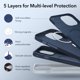 thumbnail image 5 of Funda ESR para iPhone 15 Plus con MagSafe, silicona, azul oscuro, 5 of 7