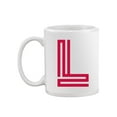 thumbnail image 2 of Letter L Made Of Lines Mug Unisex's -Image by Shutterstock, 2 of 4