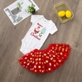 thumbnail image 5 of Conjunto de tutú y body navideño personalizado para bebé, vestido con nombre personalizado, mono de manga corta para niña, falda, atuendo de fiesta para niña, 5 of 5