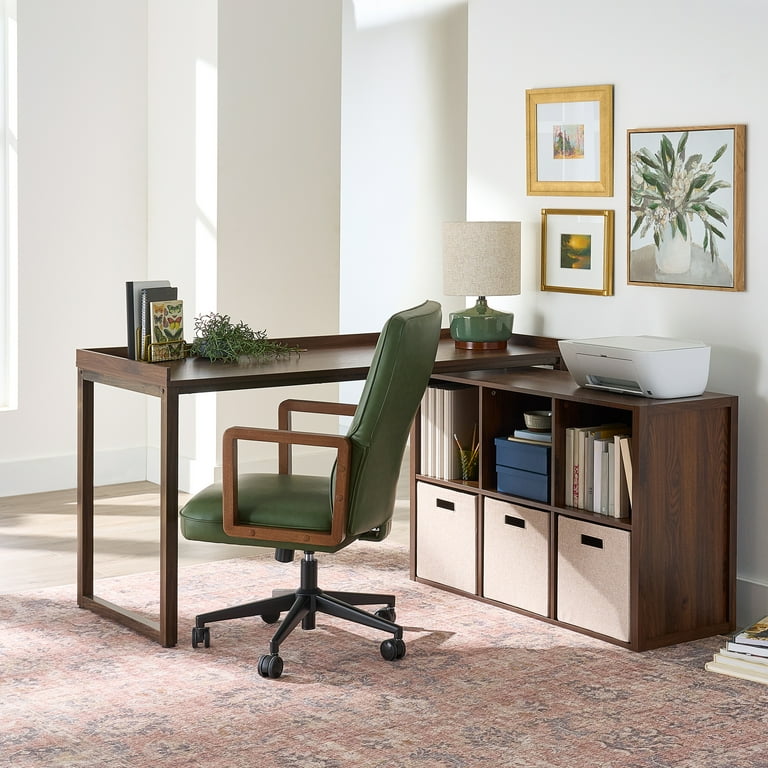 Better Homes & Gardens Ezra Modular L Desk with 6-Cube Storage