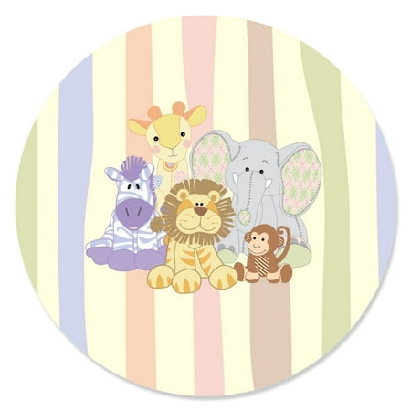 Zoo Crew - Zoo Animals Baby Shower or Birthday Party Circle Sticker Labels - 24