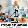 thumbnail image 3 of Zulay Kitchen Extra Tall Manual Citrus Juicer - Black, 3 of 8