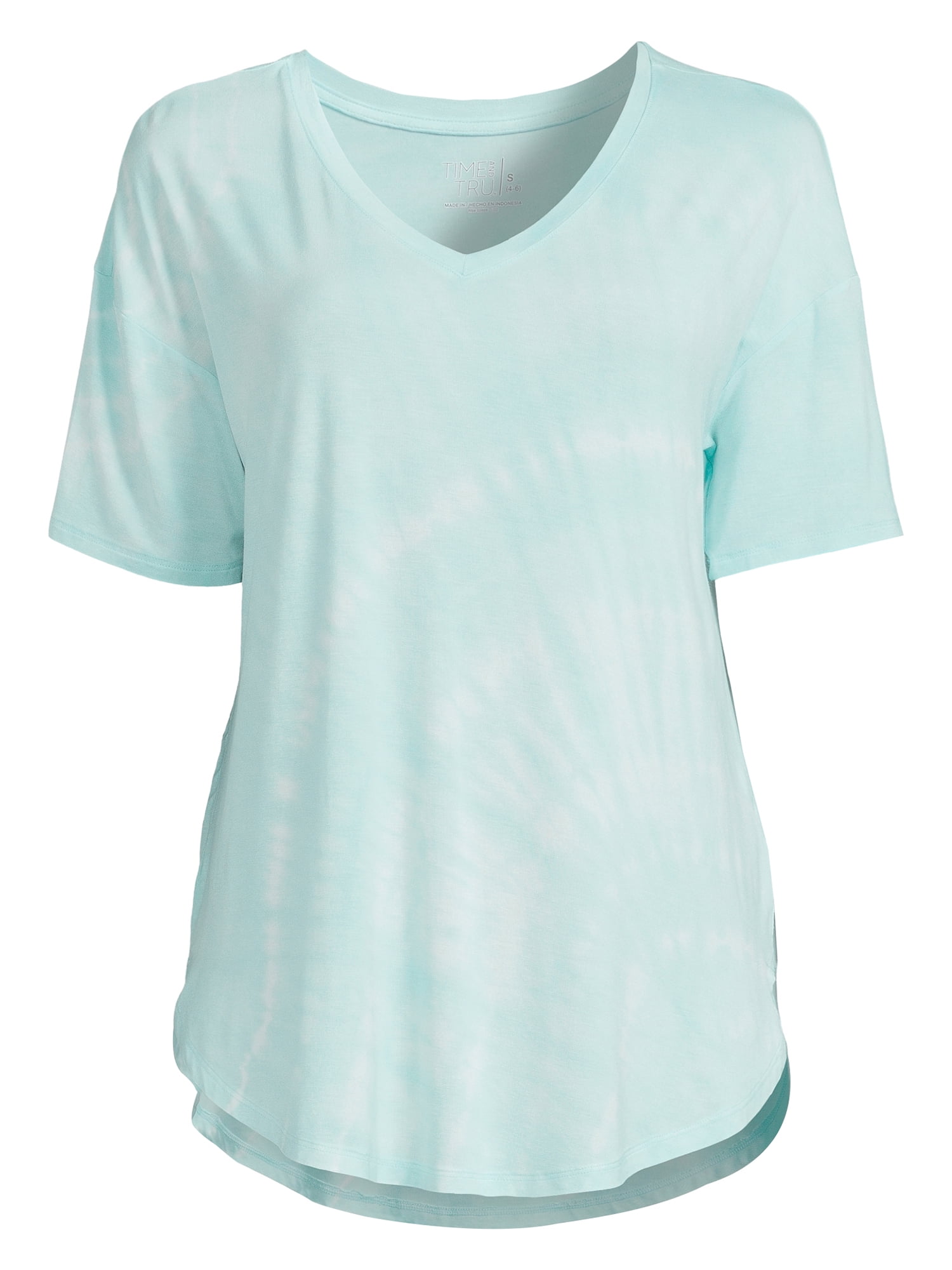 Time and Tru Women's V-Neck Tunic T- Shirt