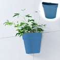 thumbnail image 4 of Tarmeek Blue Wall Mounted Hydroponic Planter - Modern Minimalist Living Room Hanging Container for Pothos Plants, No Drill Installation, Indoor Outdoor Home Garden Decor, 4 of 9