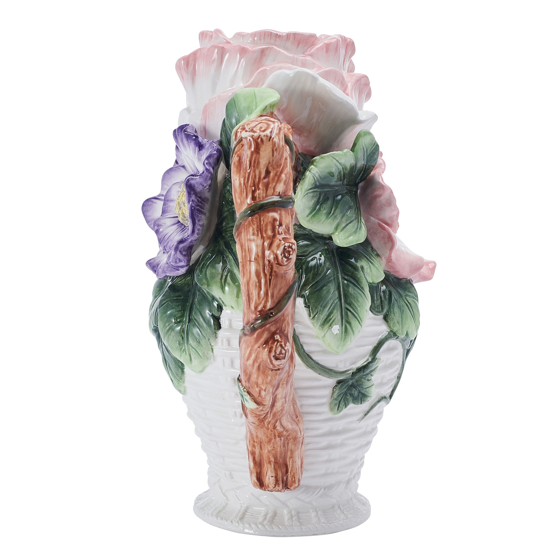 Fitz and Floyd Jardin Bouquet Flower 9 1/2 in Pitcher