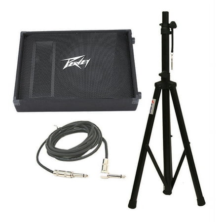 Peavey Pv15M Pro Audio DJ 2 Way 15" Floor Monitor Speaker Stand & 1/4" Cable New