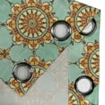thumbnail image 4 of Ambesonne Abstract Grommet Curtain, Eastern Victorian Form, 50" x 84", Mint Orange, 4 of 6