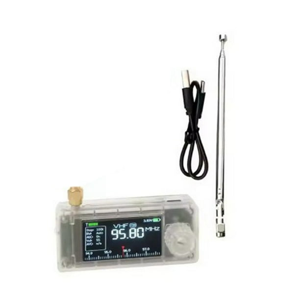 Mini Radio SI4732 de Banda LSB USB AM FM HF SW MW VHF, Radio Portátil de Bolsillo con Estuche Transparente.