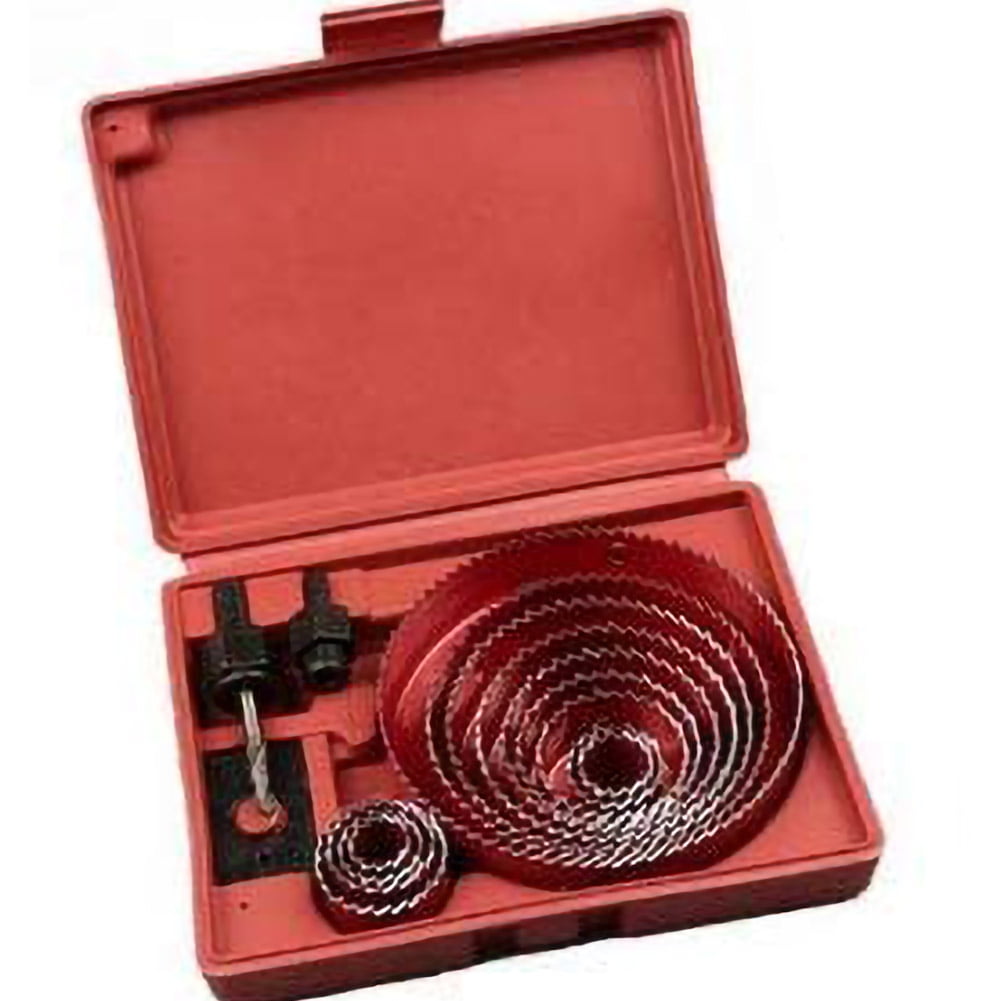 5'' Cutting Hole Saw Drill Bit Kit Wood Plastic Sheet Metal W/Case 16Pcs 3/4'' 5'' Cutting Hole Saw Drill Bit Kit Wood Plastic Sheet Metal W/Case 16Pcs 3/4''