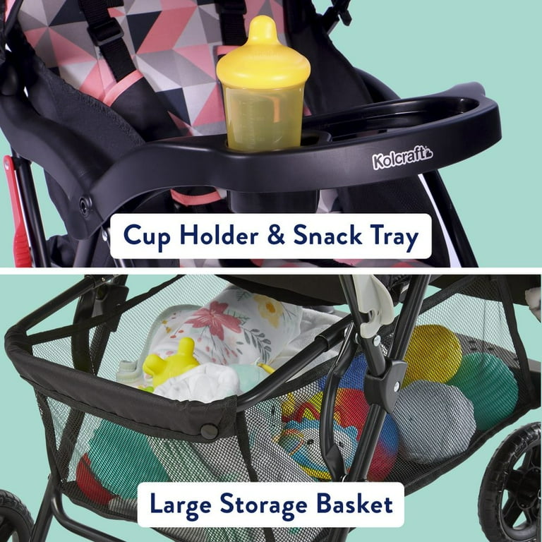 Lightweight stroller with large storage basket best sale