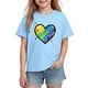 thumbnail image 1 of Blusas y camisas de manga corta con cuello redondo para niños y niñas, camisetas gráficas de manga corta, blusas con estampados bonitos para la temporada escolar., 1 of 8