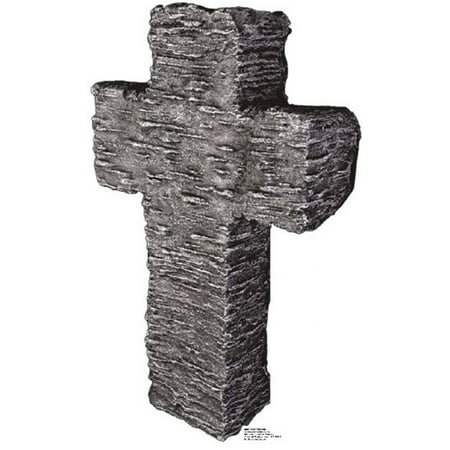 Cross Granite Tombstone Cemetery Halloween Standup Standee Cardboard Cutout